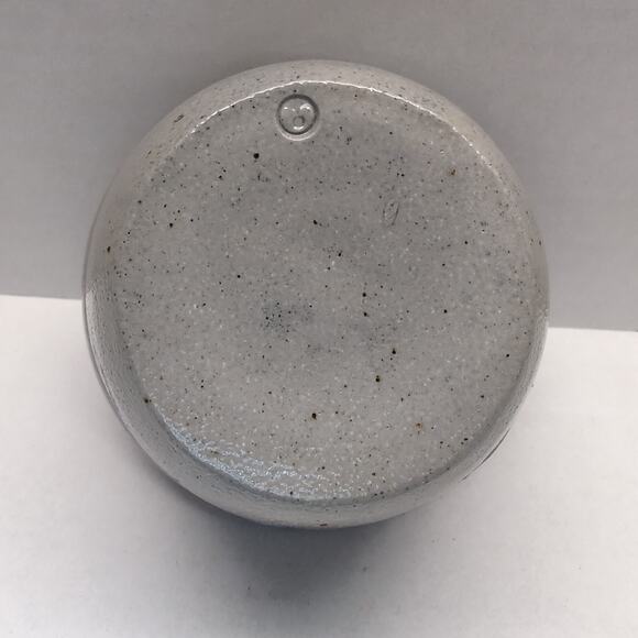 Rowe Pottery Works Heart Cutout Candle Crock Holder Votive Salt Glaze Folk Art - Picture 6 of 10